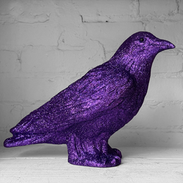 Ino Schaller Glitter Crow in Purple