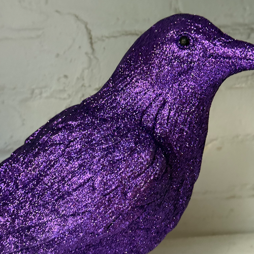 Ino Schaller Glitter Crow in Purple