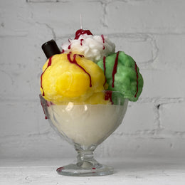 Gelato in a Glass Dish Candle