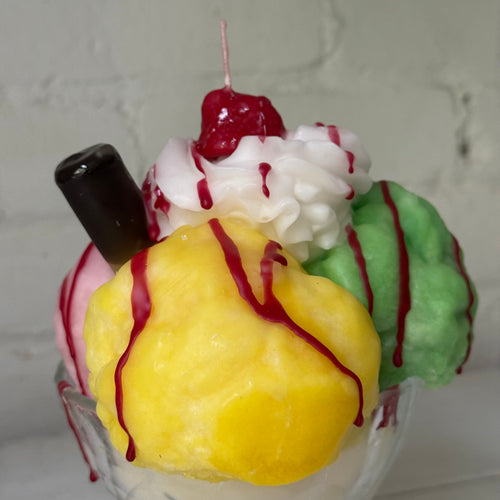 Gelato in a Glass Dish Candle