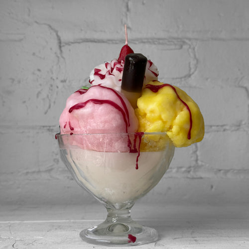 Gelato in a Glass Dish Candle