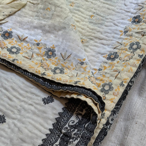 Vintage Sari Double Bedcover (#7-04)