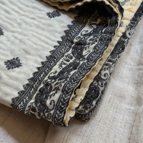 Vintage Sari Double Bedcover (#7-04)
