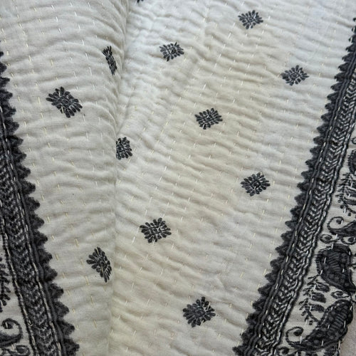 Vintage Sari Double Bedcover (#7-04)