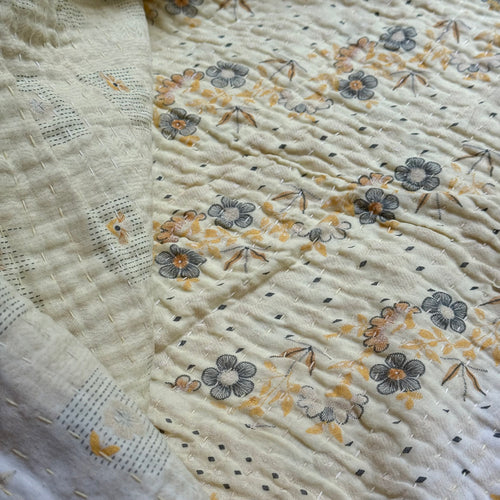 Vintage Sari Double Bedcover (#7-04)