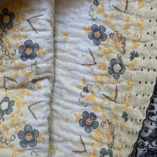 Vintage Sari Double Bedcover (#7-04)