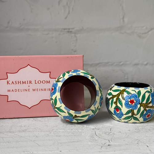 Kashmir Loom x Madeline Weinrib Papier-Mâché Napkin Rings