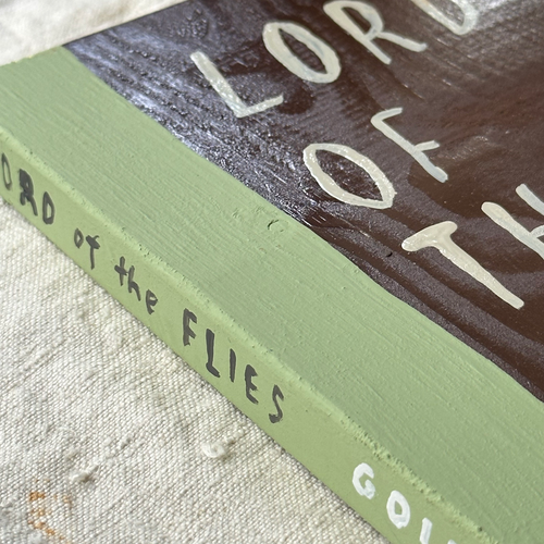 Leanne Shapton "Lord of the Flies" Painted Wooden Book