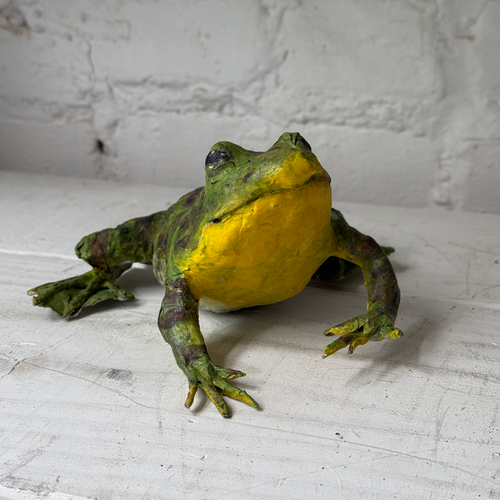 Papier-Mâché Painted Frog #4