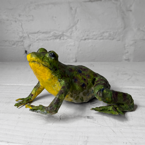 Papier-Mâché Painted Frog #4