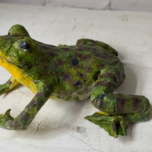 Papier-Mâché Painted Frog #4