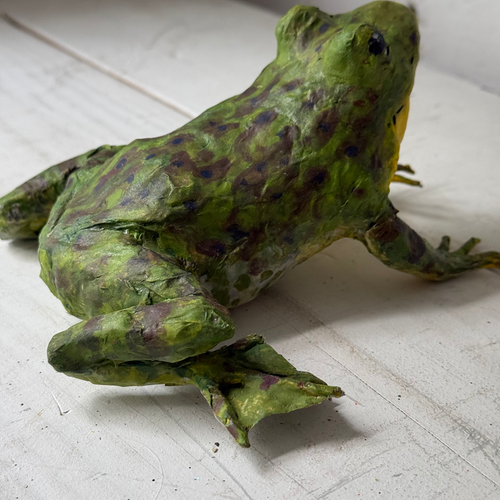 Papier-Mâché Painted Frog #4