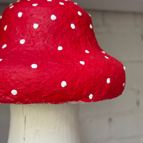 Handmade Wooden Mushroom Creation (#4) by Crystal Stone