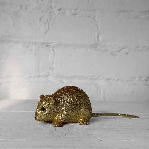 Small Gold Glitter Mouse