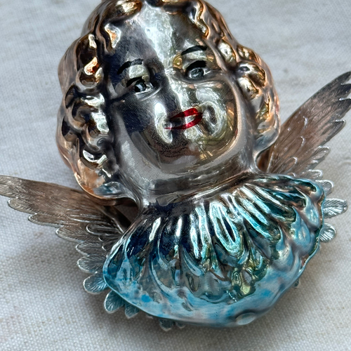 Nostalgic Angel with Paper Wings Ornament