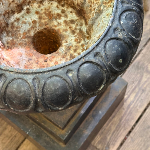 19th-century Cast Iron Garden Urn