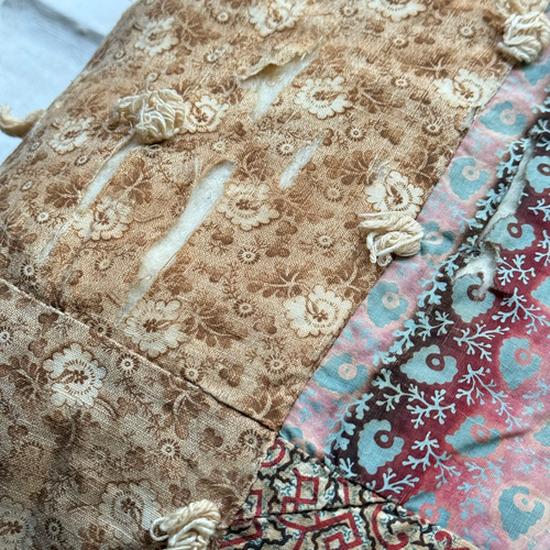 19th-century American Hand-Stitched Quilt