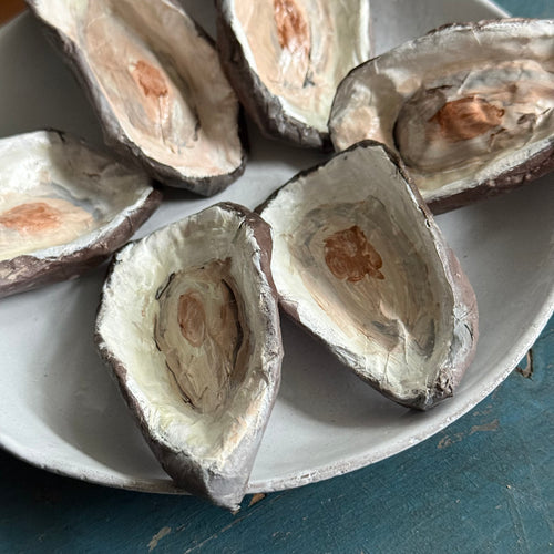 Papier-Mâché Oysters
