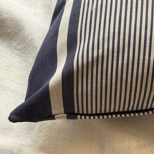 Custom 19th-century French Ticking Pillow (#4-02)