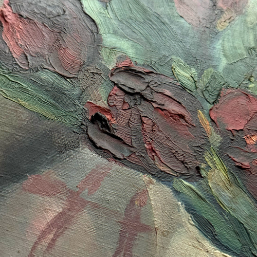 Mid 20th Century Dutch Tulip Still Life Painting