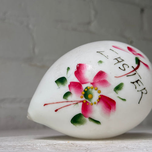 Antique Victorian Painted Milk Glass Easter Egg (#4)