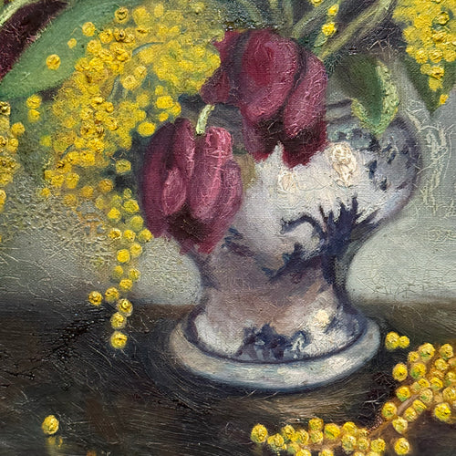 Mid 20th-century Dutch Floral Still Life Painting