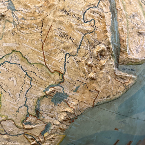 Large 19th-century German Terrestrial Globe on Stand (As Is)