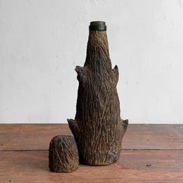 Mid-20th-century Folk Art Faux Bois Decanter Bottle