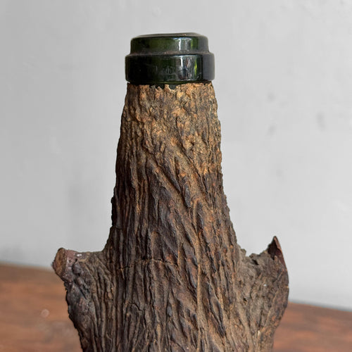 Mid-20th-century Folk Art Faux Bois Decanter Bottle