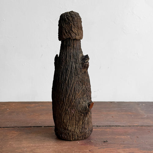 Mid-20th-century Folk Art Faux Bois Decanter Bottle