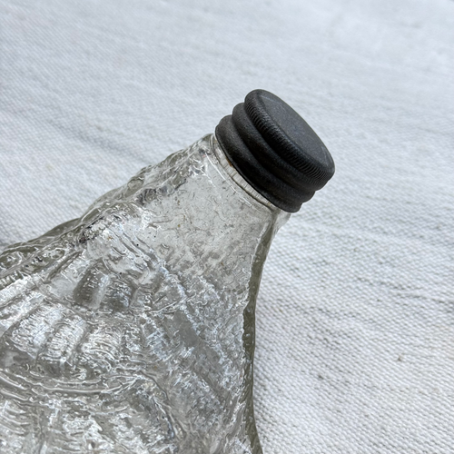 19th-century Glass Oyster Shell Flask (#1)