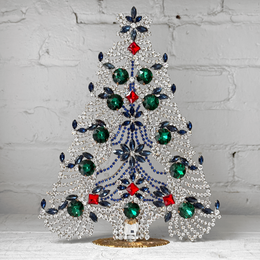 Large Crystal Jeweled Multicolor Tree
