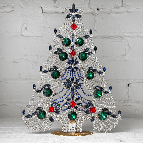 Large Crystal Jeweled Multicolor Tree