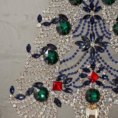 Large Crystal Jeweled Multicolor Tree