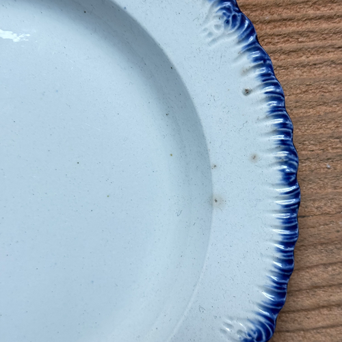 19th-century Blue Feather Edge Ironstone Plate (D)