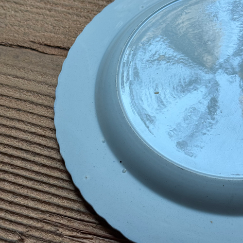 19th-century Blue Feather Edge Ironstone Plate (D)