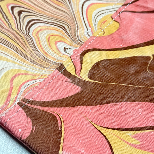 Hand Marbled One-of-a-Kind Zipper Pouch (#P03)