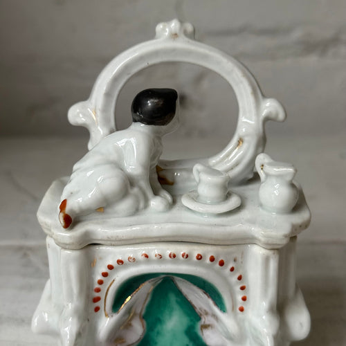 Antique German Porcelain Fairing Trinket Box (#04)