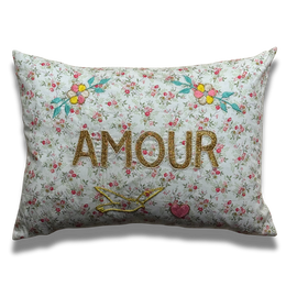 "Amour" Embroidered Cushion (CS-812)