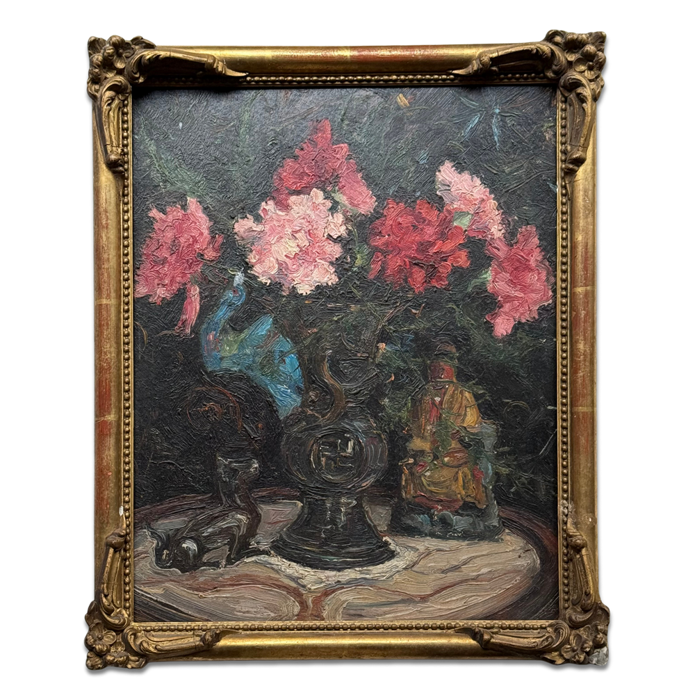 Early 20th-century French Floral Still Life Framed Painting