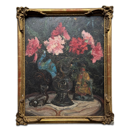 Early 20th-century French Floral Still Life Framed Painting