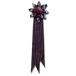 Vintage Dead Stock Ribbon Rosette Pin #4