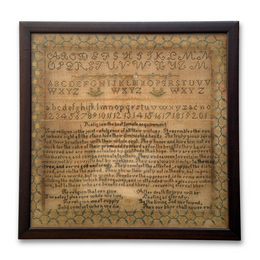 Early 19th-century American Needlework Sampler