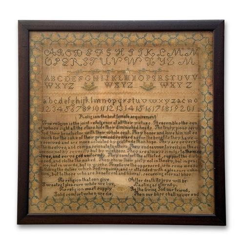 Early 19th-century American Needlework Sampler