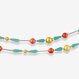 Red & Turquoise Beaded Garland