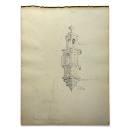 19th-century French Pencil Drawing by Alphonse Baril (#23)