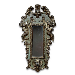 Vintage Italian Carved Rococo Mirror