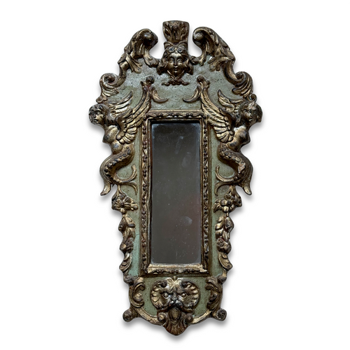 Vintage Italian Carved Rococo Mirror