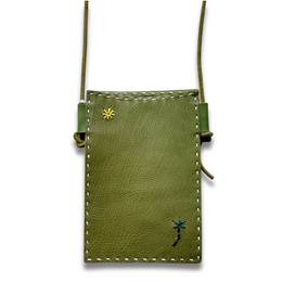 Leather Dragon Diffusion Palm Pocket in Green