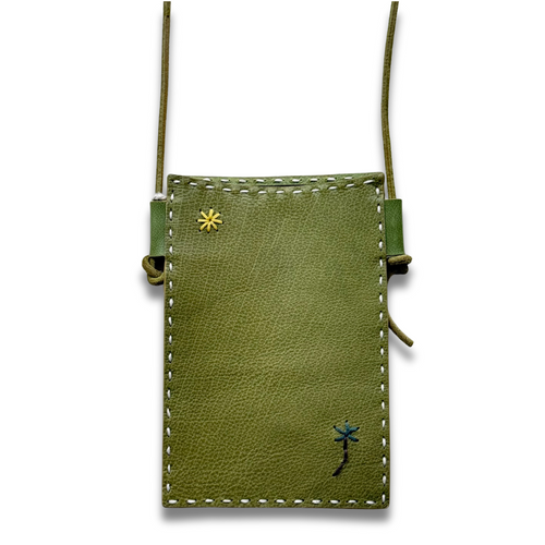 Leather Dragon Diffusion Palm Pocket in Green